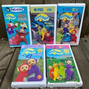 Lot Of 5 PBS Kids Teletubbies VHS Tapes: Big Hug, Funny Day, Nursery Rhymes